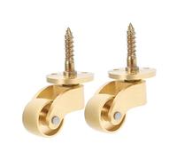 BESTYASH Roulettes Pivotantes et Forte Capacité de Charge en Laiton pour Meubles Lot de 2 Rotation à 360 Degrés pour Tables Basses et Bacs à Chaussures