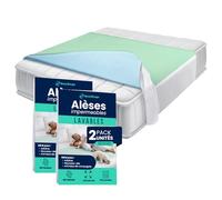BestZings - Alese 160x200 - Alaise 160 x 200 Imperméable - Aleze Protege Matelas 160x200 Impermeable Bonnet 30 cm - Alaise 140x190 Impermeable - Couvre et Protège-Matelas - Alese Lavable 160x90-Pack2