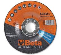 BETA 11023 115X6,5 Disques abrasifs à bavure pour Acier et INOX, exécution à Centre déprimé, à Utiliser avec Meuleuses d'angle Portables