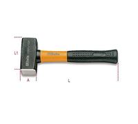 Beta 1380T Mason Club Marteau avec manche en fibre 2000 g