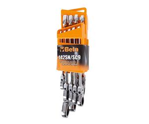Beta 142SN/SC9 - Ratelier de 9 clés mixtes à cliquet articulé