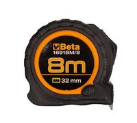 Beta Tools Mètre à ruban BM 8M 8 m Ruban acier Boîtier ABS antichoc bi-matières