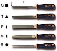 Beta 1719BMA6/T - Lime triangulaire demi-douce, avec manche