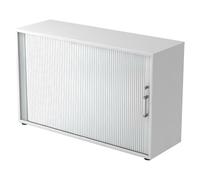 BETA 1732S | Armoire à rideau | 2 OH - Blanc poignée chrome métal
