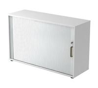 BETA 1732S | Armoire à rideau | 2 OH - Blanc poignée striée en plastique