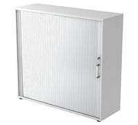 BETA 1732S | Armoire à rideau | 3 OH - Blanc poignée chrome métal