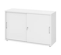 BETA 1752S | Armoire à portes coulissantes | 2 HC - Blanc/Blanc Poignée en métal