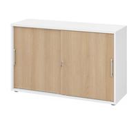 BETA 1752S | Armoire à portes coulissantes | 2 HC - Blanc/Chêne poignée de bastingage plastique