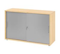 BETA 1752S | Armoire à portes coulissantes | 2 HC - Érable/Argent Poignée en métal