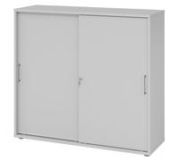BETA 1753S | Armoire à portes coulissantes | 3 HC - Gris Poignée en métal