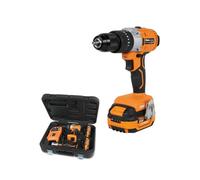BETA 1972/K20V-13BMC80 - Kit de perceuse à percussion sans balais 20V avec 2 batteries de 4 Ah et chargeur, 80 Nm, mandrin de 13 mm, LED intégrée, étui rigide