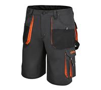 Beta 7861G Bermuda de Travail léger, Design et Ajustement, Short de Travail Multipoches avec Fermeture en métal Zip et Poches de différentes Tailles Multi-usages avec Fermeture à déchirure, Gris, S