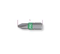Beta 8600220 Embouts croix 1/4-L25 PH 0, 0 mm