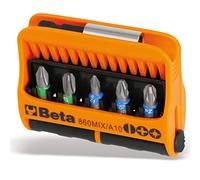 Beta 860MIX/A10 - Jeu de 10 embouts pour visseuses et 1 porte-douilles magnétique, en étui de poche