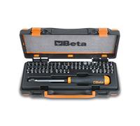Coffret de 61 embouts pour visseuses avec 1 porte-embouts à bague de déverrouillage rapide BETA 008610978