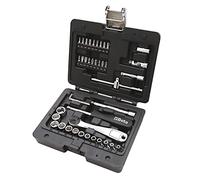 Beta 903E/C42 - Coffret plastique comprenant 1 cliquet avec 13 douilles 6 pans, 18 embouts pour visseuses, 4 clés mâles 6 pans coudées et 6 accessoires
