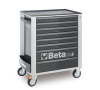 BETA - BW C24S 8/G-Plus Commode pour Outils Mobiles avec 8 tiroirs, Plan de Travail thermoplastique - Gris