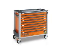 BETA - BW C24SAXL/9-O Commode Mobile avec Neuf tiroirs, avec système Anti-basculement, modèle Long - Orange