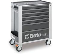 BETA - C24S/7-G Commode à Outils Portable avec 7 tiroirs avec Plan de Travail ABS Haute résistance - Gris