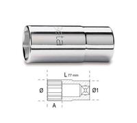 Beta Tools Douille à choc 009200634 1/2" 19 mm 6 pans série longue 77 mm