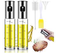 BETA NOBLE Lot de 2 pulvérisateurs d'huile renforcés pour la cuisine, vaporisateur d'huile pour la cuisine, pulvérisateur d'huile d'olive pour salade, barbecue, pâtisserie dans la cuisine
