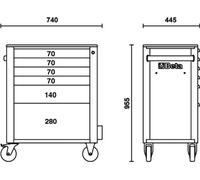 BETA RSC24/6 Cabine à roulettes mobile 6 tiroirs