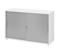 BETA S 1752S | Armoire à portes coulissantes | 2 HC Poignée en métal Blanc/Argent