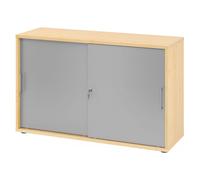 BETA S 1752S | Armoire à portes coulissantes | 2 HC Poignée en métal Érable/Argent
