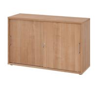 BETA S 1752S | Armoire à portes coulissantes | 2 HC Poignée en métal Noyer/Noyer