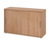 BETA S 1752S | Armoire à portes coulissantes | 2 HC poignée striée en plastique Noyer
