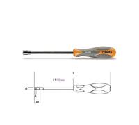 Beta Tools Tournevis à douille 009430005 (943BX) 5,5 mm 6 pans série longue Orange/Gris