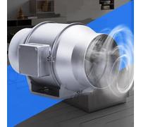 BETAM Extracteur d'air Salle De Bain,220V Ventilateur Extracteur Silencieux,Protection Contre La Surchauffe,IPX2 Étanche,pour Booster, Hydroponique Ventilation-Extracteur Air Chaud,6 inches