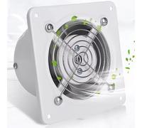 BETAM Ventilateur Extracteur 120Mm avec Clapet Anti-Retour, 450M³/Heure, Grille Métallique - pour Salle De Bain, Bureau, Garage, Cuisine - Mural