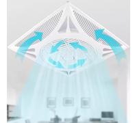 BETAM Ventilateur Extracteur avec Lumière LED,Extracteur d'air Salle De Bain 600 * 600Mm,Extracteur Air Chaud Plafond Et Montage Mural,Télécommande sans Fil,pour WC, Cuisine,Cave
