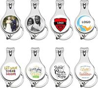 Bethel Lot de 30 Décapsuleurs Personnalisés avec Logo ou Photo Couleur, Coupe-Ongles Porte-Clés, Goodies Entreprise, Cadeaux Clients, Événement Promotionnel