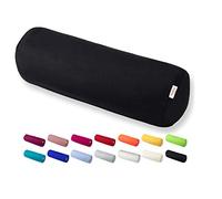 beties Basic XL - Housse de traversin - Environ 25 x 70 cm - Housse de coussin - 100 % coton dans de nombreuses couleurs unies joyeuses (noir)