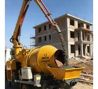 Bétonnière à moteur diesel avec pompe, machine de pompage mobile pour travaux ruraux, équipement de mélange de ciment portable haute pression NOT FINAL PRICE