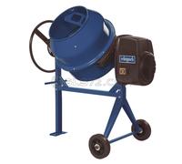 Bétonnière électrique SCHEPPACH MIX140 - Capacité 140L - Roues et volant de basculement