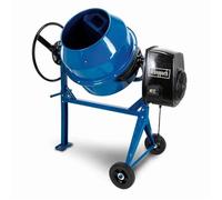 Bétonnière électrique SCHEPPACH MIX140 - Capacité 140L - Roues et volant de basculement