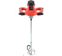 bétonnière manuelle 1500W, 6 vitesses réglables, design durable, rouge