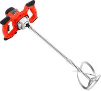 Bétonnière / Mélangeur à mortier - Mélangeur à main 1500 W - 6 vitesses - 330–930 tr/min - Pour ciment, mortier, crépi - Alimentation secteur - Rouge