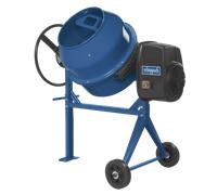 Scheppach Bétonnière MIX160 | Puissance 550 W | Tension 230 V | Capacité 160L | 29,5 tour/min