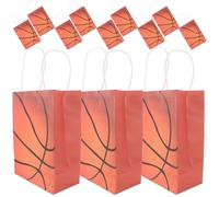 BETOOKY 12pcs Paquet en Papier pour Présents Sportifs à Motifs de Ballons Poignées pour Noël et Anniversaires D'garçon et Filles