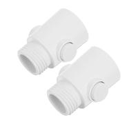 BETOOKY 2 Pièces Vanne D’arrêt Bouton-poussoir G1/2, Contrôle Manuel | ABS Blanc, Installation Simple, Compatible Tuyaux et Têtes Standard, pour Camping-rv