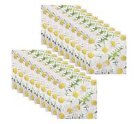 BETOOKY 20 Serviettes en Papier Marguerite à Motifs Floraux pour Mariage et Tea Party, Résistantes la Déchirure, Faciles à Plier, Décoration Élégante et Charmante