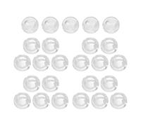 BETOOKY 25 Pièces Butée à Sertir pour Chaîne à Billes 4,5 Mm en Pom Transparent, Accessoires pour Stores et Persiennes, Empêche Le Détachement et Maintient Le Rideau Ordonné