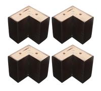 BETOOKY 4 Pièces Pied de Meuble en Bois Massif de L 9,5x9,5x9,5 Cm pour Canapé, Lit ou Table Cuisine, Structure à Tenon et Mortaise, Style Naturel Scandinave