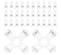 BETOOKY 50 Clips à Ressort Porte-badge Adhésif Compact en Plastique Transparent Lot de 50 Pièces Clips Pratiques et Solide pour Badge D'identification pour Bureau, École et Événements