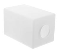 BETOOKY Abat-jour décoratif carré en verre blanc avec trou 4,2 cm pour plafonnier suspendu, usage salon et chambre, facile à installer, style rétro et léger