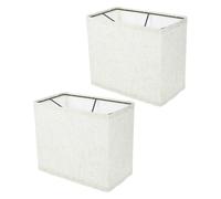 BETOOKY Abat-jour rectangulaire 2 Pcs en lin naturel, ouvertures 4,2 cm, amovible, pour lampes de chambre à coucher et décoration d’intérieur